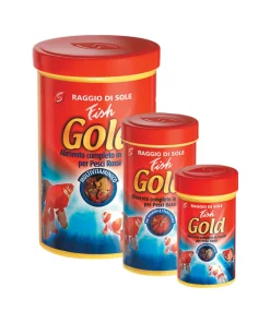 RAGGIO DI SOLE FISH GOLD ALIMENTO COMPLETO IN FIOCCHI PER PESCI ROSSI DA 50 GR 250 ML
