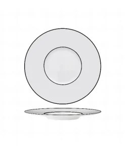 17 cm - Ligne Noir Piatto Pane In Porcellana - Set 6 Pz